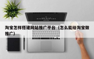 定西淘宝怎样搭建网站推广平台（怎么能给淘宝做推广）